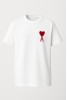Kadın Beyaz Tişört – Kalp A Nakışlı Oversize T-Shirt